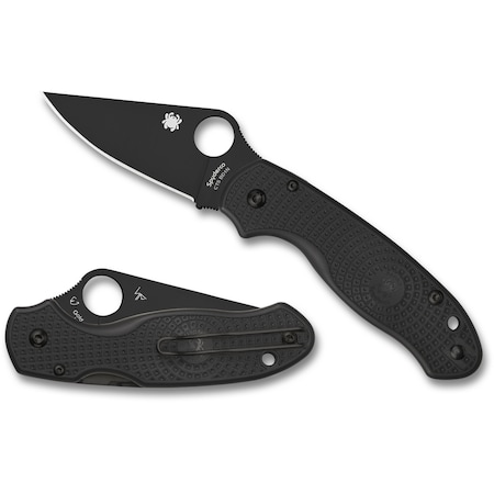 Spyderco 2024 Spyderco Para 3 Lightweight Black Black Blade Plain SPY-C223PBBK